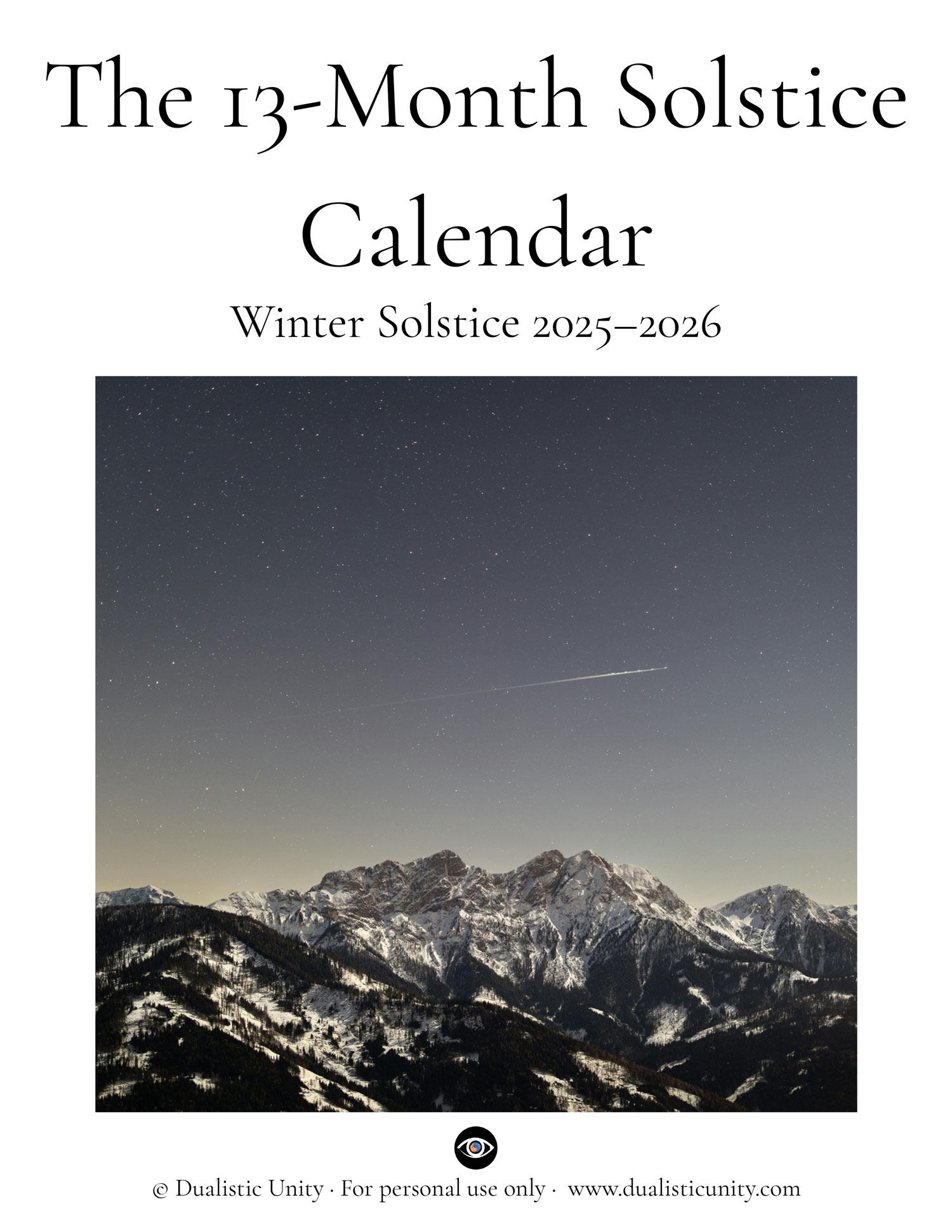 The 13-Month Solstice Calendar (Digital Download)
